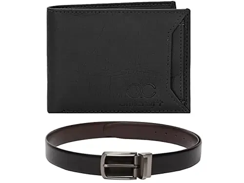 Amicraft Men‘s Combo Pack of Wallet & Belt Gift set