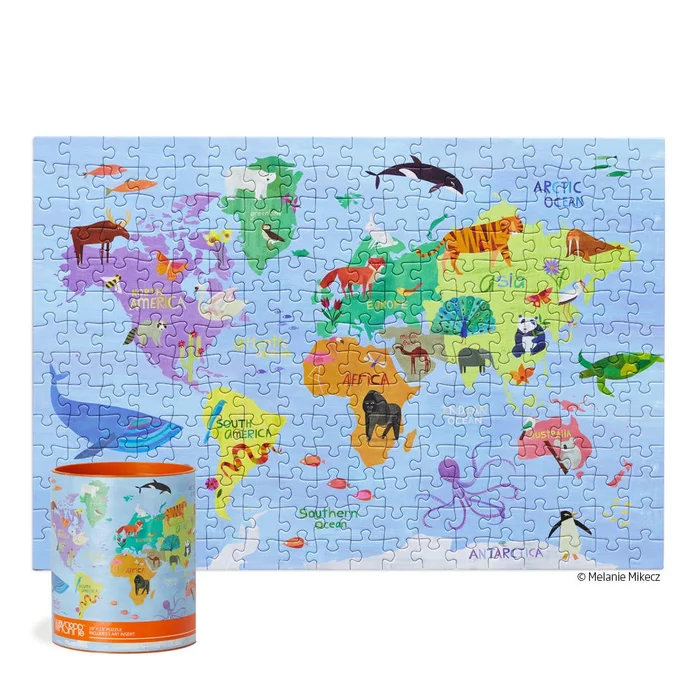 Animal World Map | 250 Piece Kids Puzzle