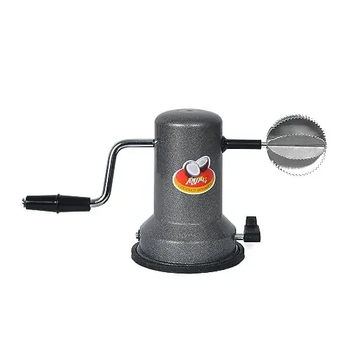 Anjali Sleek Stainless Steel Vacuum Base Coconut Scrapper Black