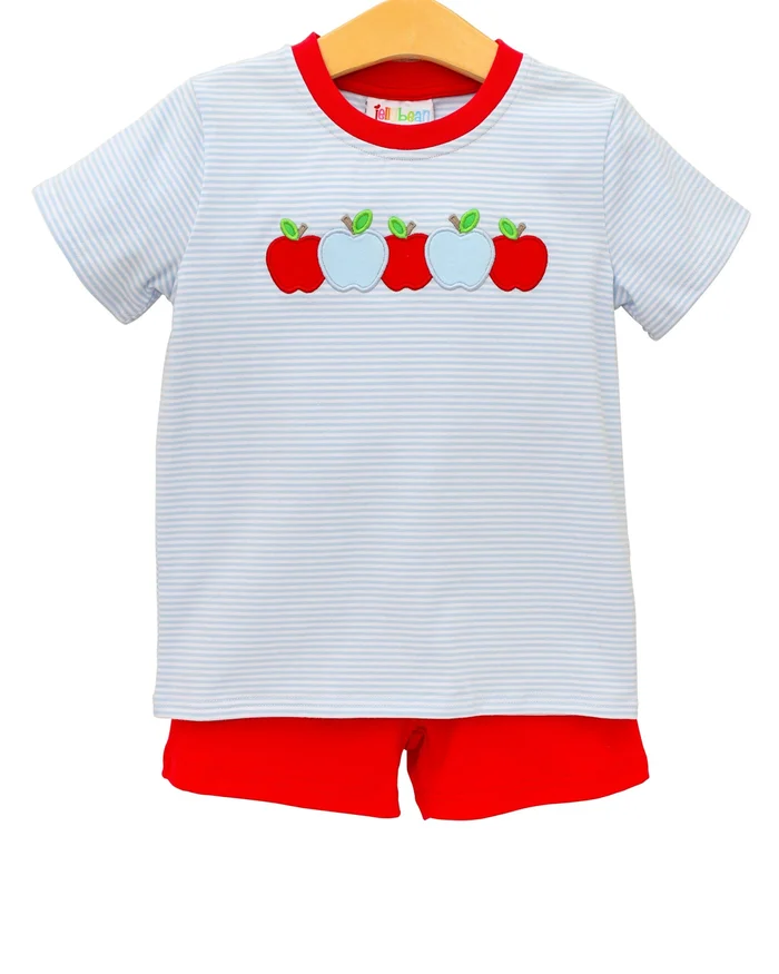 Apple A Day Short Set by Jellybean Smock Candy