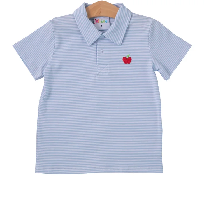 Apple Embroidery Polo by Jellybean Smock Candy