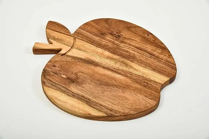 Apple Kitchen Cutting Board – Juice Grooves with Easy-Grip Handles, Non-Porous, Dishwasher Safe