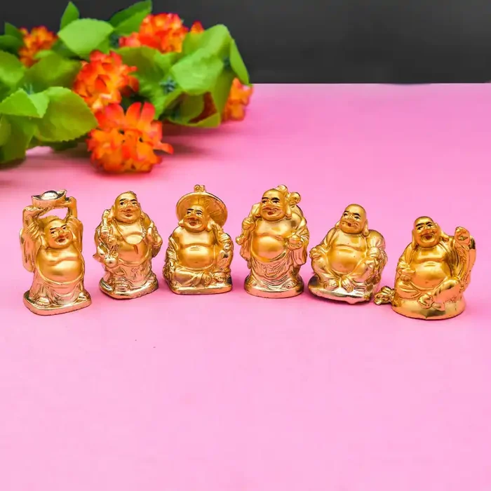 Archna Handicraft Laughing Buddha Set for Home Décor Decorative Showpiece Items (2×1.5 Inch)