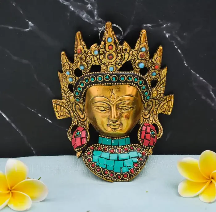 Archna Handicraft Polyresin Durga Maa Idol for Home Office Decor Goddess Durga Spritual Sculpture for Pooja Mandir (5×4 Inch)