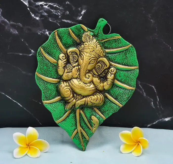 Archna Handicraft Polyresin Lord Ganesha Statue for Pooja Lord Ganesh Murti Idol Sculpture for Home Office Decorations (7 x 5.5 Inches)