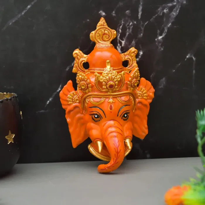 Archna Handicraft Polyresin Lord Ganesha Statue for Pooja Lord Ganesh Murti Idol Sculpture for Home Office Decorations (6 x 3.5 Inches)