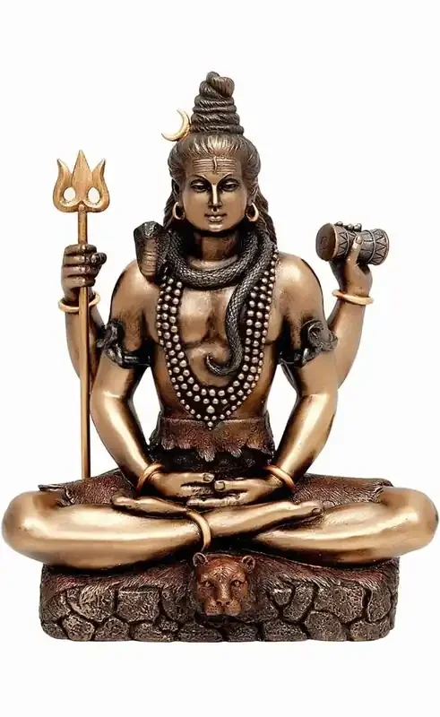 Archna Handicraft Polyresin Lord Shiva for Car Dashboard Figurines Idol Mahadev Sculpture Showpiece (3 x 2 Inches, 80 Grams), Religious
