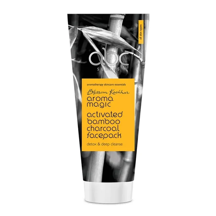 Aroma Magic Activated Bamboo Charcoal Detoxifying face Pack Enriched with Aloe Vera, Lemon & Sandalwood Extracts Detox Face Pack for Men & Women All Skin Types Detox & Deep Cleanse Skin 100gm (Pack of 1)