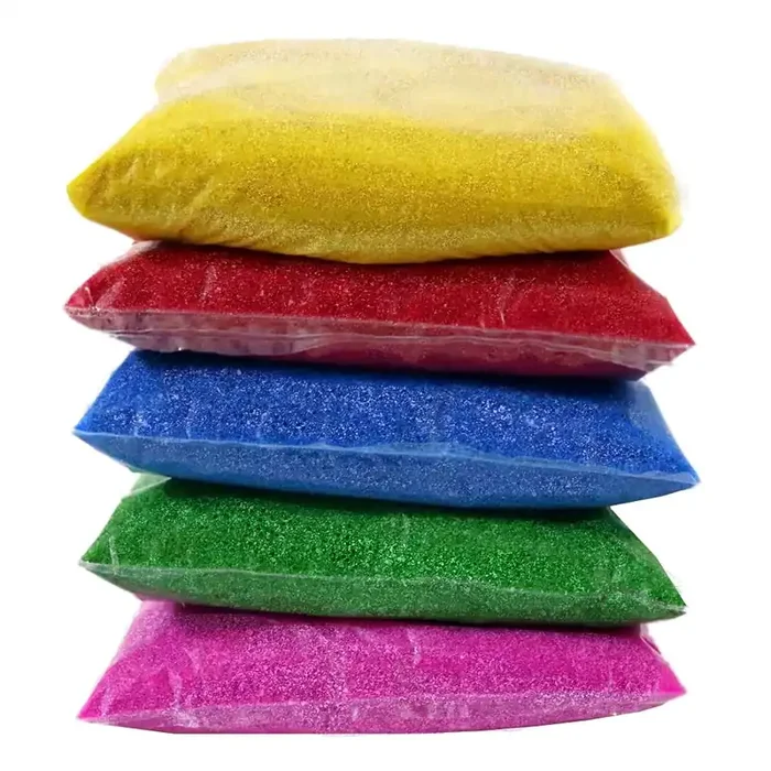 Ascension Design Creativity Diwali Floor Rangoli Art 5 Multicolour Glitter Rangoli Powder 80g Each Pack Ceramic Colours Rangoli Powder Colors Rangoli Making Kit or Navratri Pongal Pooja Mandir