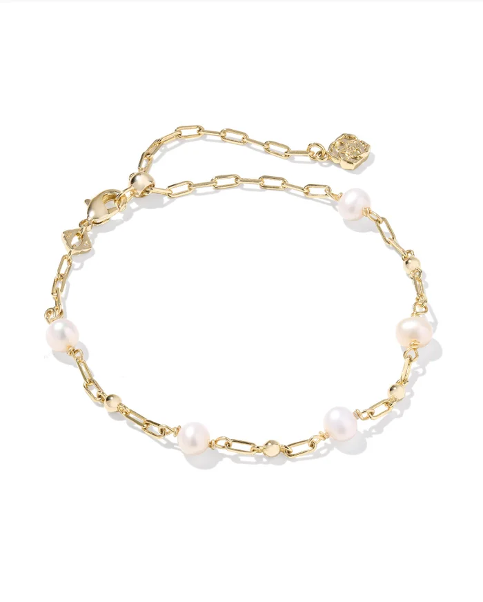 Ashton Delicate Chain Pearl Bracelet