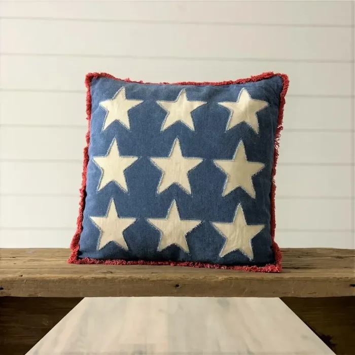 Audrey’s Home & Gift Pillow – Stonewashed Americana Stars