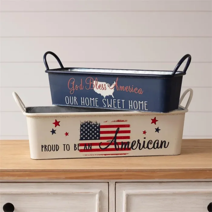 Audrey’s Home & Gifts Americana Set of 2 Trays
