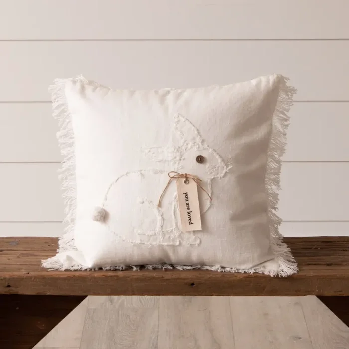 Audrey’s Pillow – Raggedy Rabbit With Fabric Tag