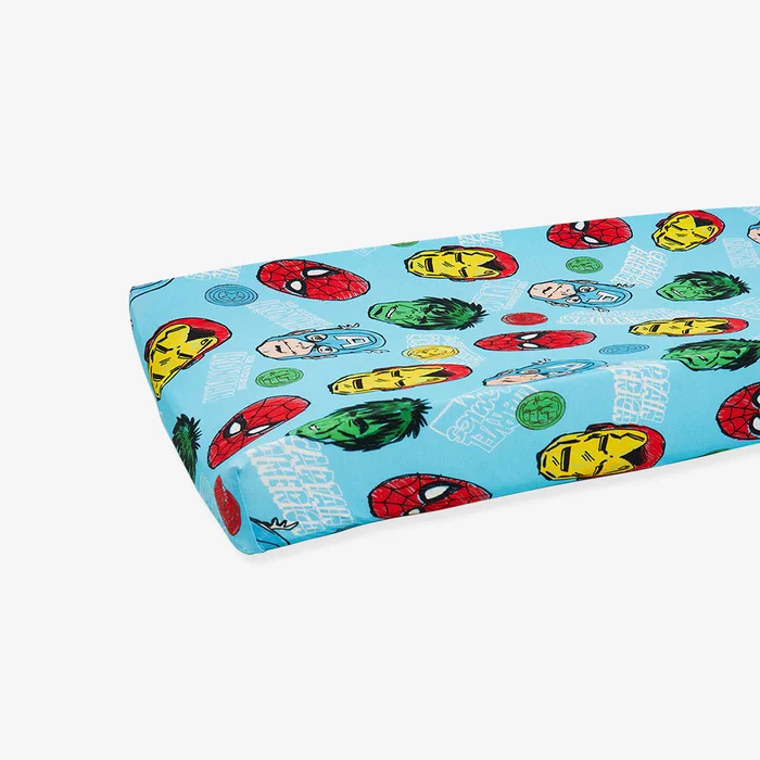 Avengers Blue Changing Pad Cover | Marvel Heroes