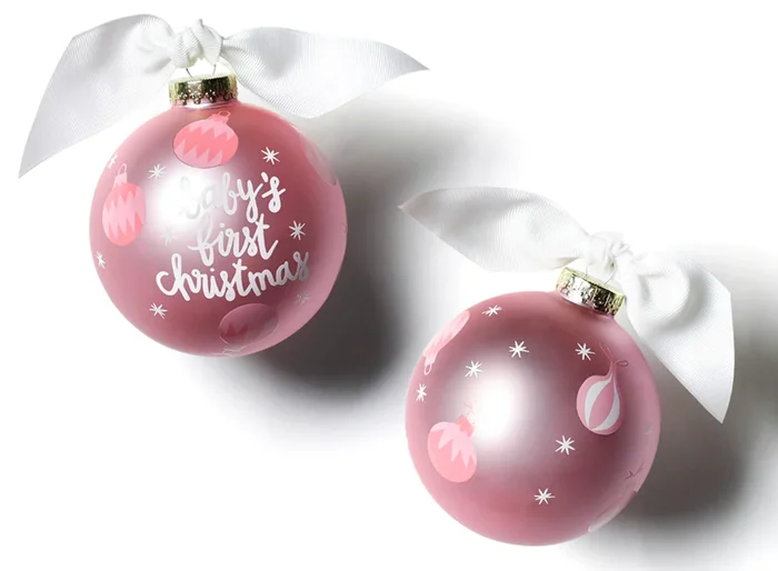 BABY’S FIRST CHRISTMAS GLASS ORNAMENT