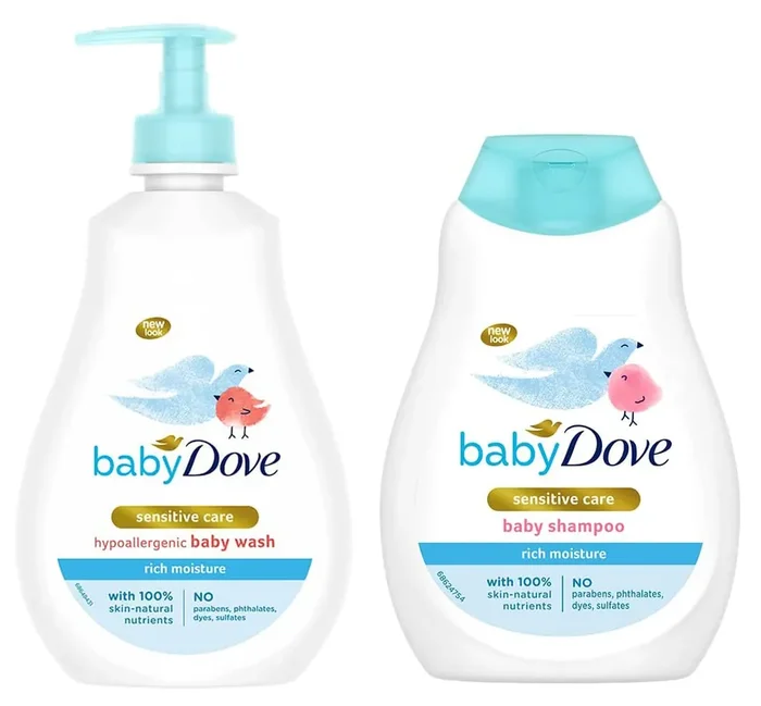 Baby Dove Rich Moisture Hair to Toe Baby Wash, 400 ml & Rich Moisture Shampoo, 200 ml Combo