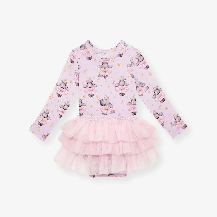 Ballerina Purple Girl Tulle Onesie | Philomena