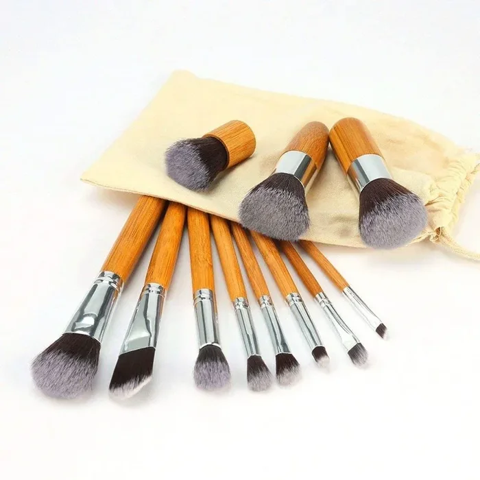 bamboo makeup brush set – 11 pcs