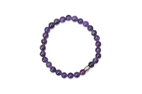Bamboology Real Amethyst Stone Healing Bracelet Powerful Stone For Protection & Inner Cleansing