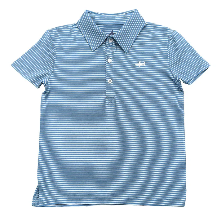 Banks Performance SS Polo – Blue/White Stripe