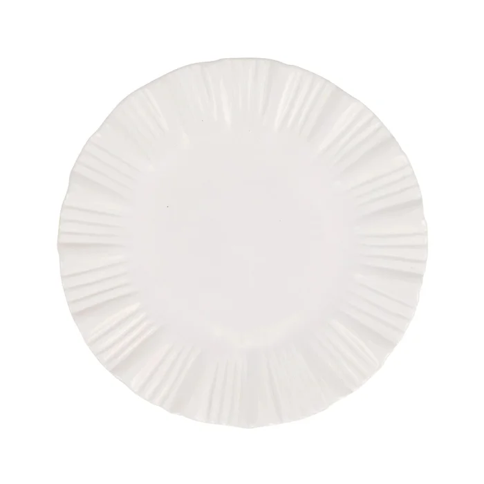 BARI WHITE EUROPEAN DINNER PLATE