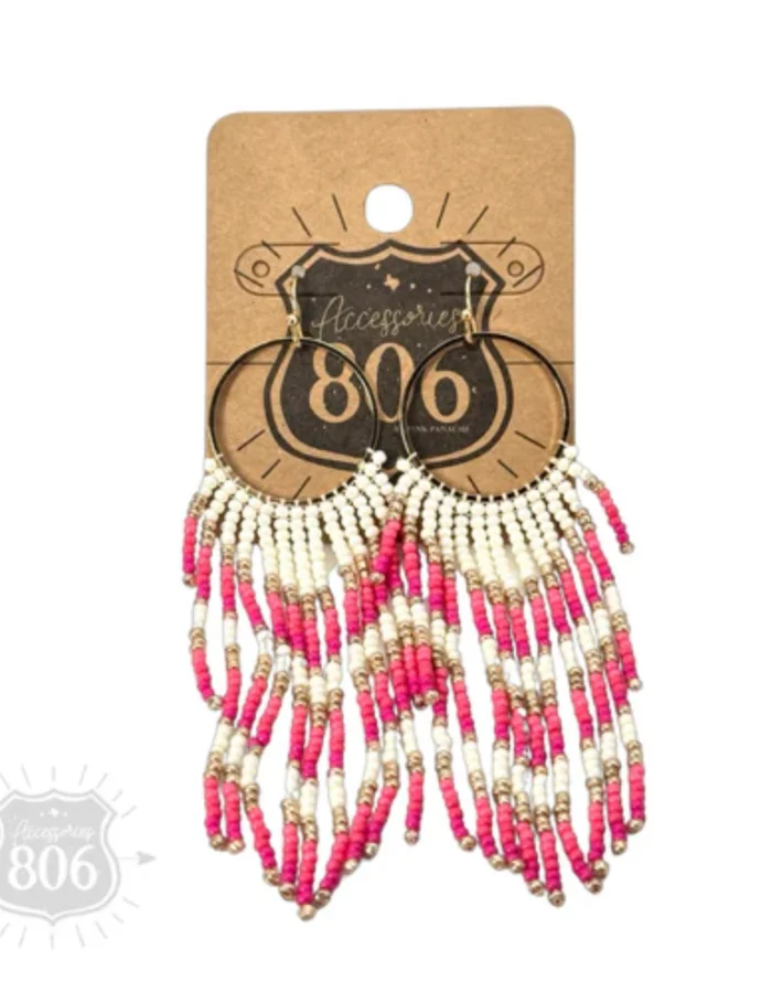Bead Fringe Earrings