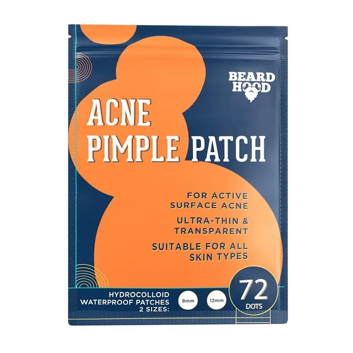 Beardhood Acne Pimple Patch 72 Patches Pimple Patches for Face Salicylic Acid Hydrocolloid Waterproof Patch for Active Surface Acne Absorbs Pimple Overnight Reduces Excess Oil For All Skins