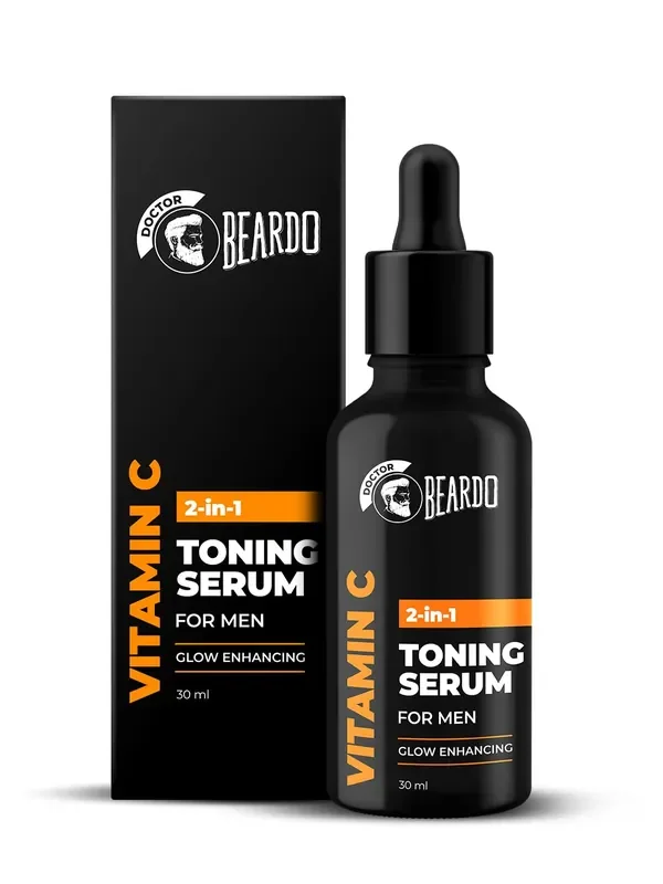 Beardo 15% Vitamin C Serum for Oily Skin Vitamin C Face Serum for Men Hyaluronic Acid and Vitamin E to Tone, Glow and Brighten Face Non Irritating Face Serum with Vitamin C Beginner Friendly 30 ml
