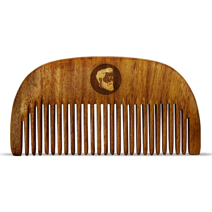 Beardo Compact Wooden Comb Style your beard hassle-free Pocket-size Elegant Comb for hair & Beard styling Light Weight For Healthy & Stylish Beard