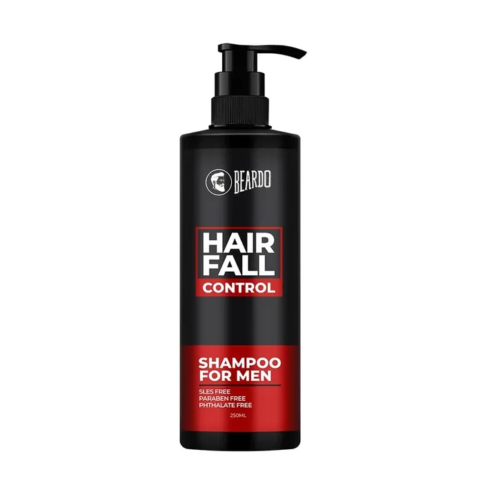 Beardo Hair Fall Control Shampoo For Men, 250 ml Shampoo For Men With The Goodness Of Amla, Rosemary Oil, Aloe Vera and Brahmi Strong Hair Shampoo