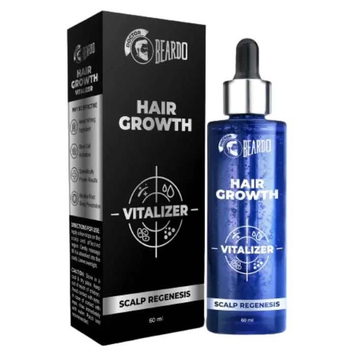 Beardo Hair Growth Serum, 60 ml Biotin for Hair Growth Redensyl for Stem Cell Activation Caffeine product for DHT blocking Non-Sticky non-greasy Advanced Vitalizer for Men