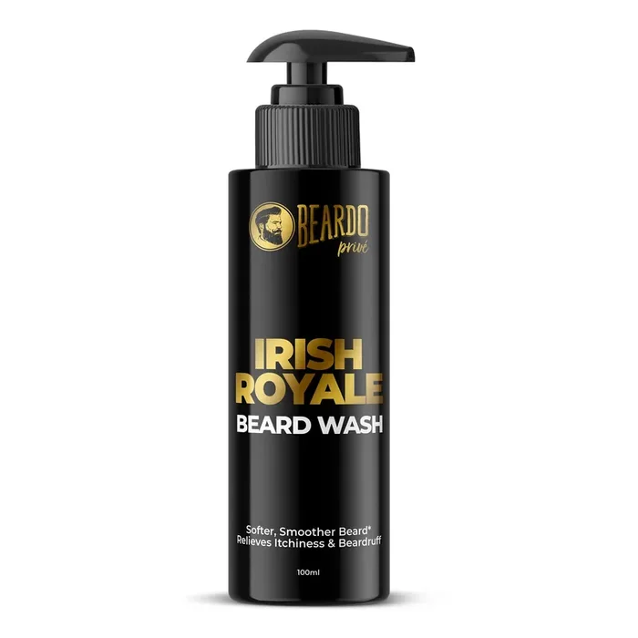 Beardo Irish Royale Prive Beard Wash For Men, 100 ml Washes & Smoothens the Beard Refreshing Aromatic After-Use Effect Beard Cleanser and Conditioner for Healthy Beard