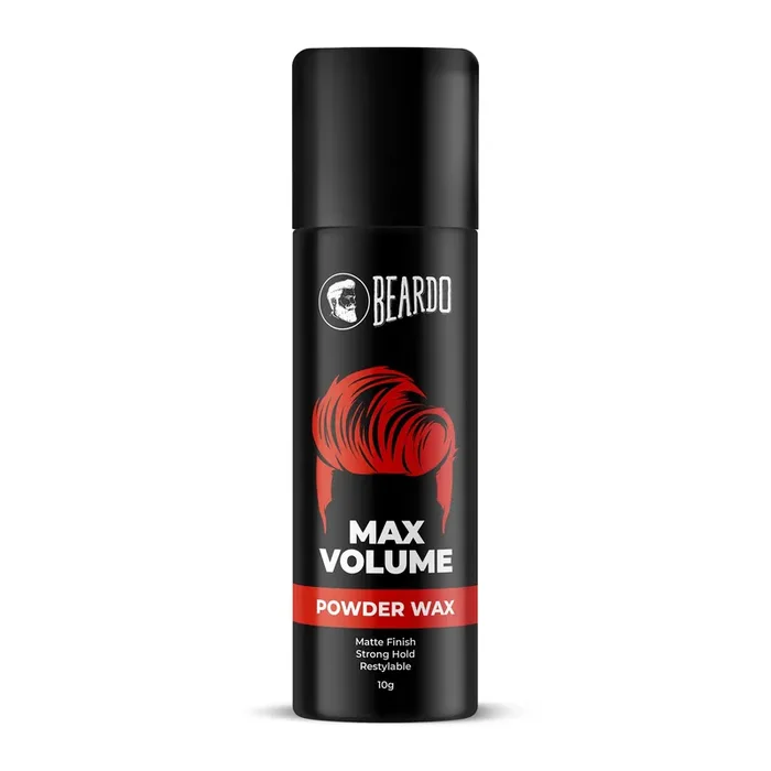 Beardo Max Volume Powder Wax 10 gm Matte Finish Strong Hold Restylable Hair Styling Wax Hair Wax Powder For Men