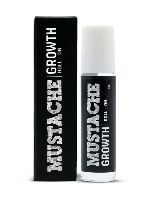 Beardo Mustache Growth Roll On 8 ml Stimulates Hair follicles Boosts Mustache Hair Growth Goodness of Almond & Coconut Oil Easy to use Roll on