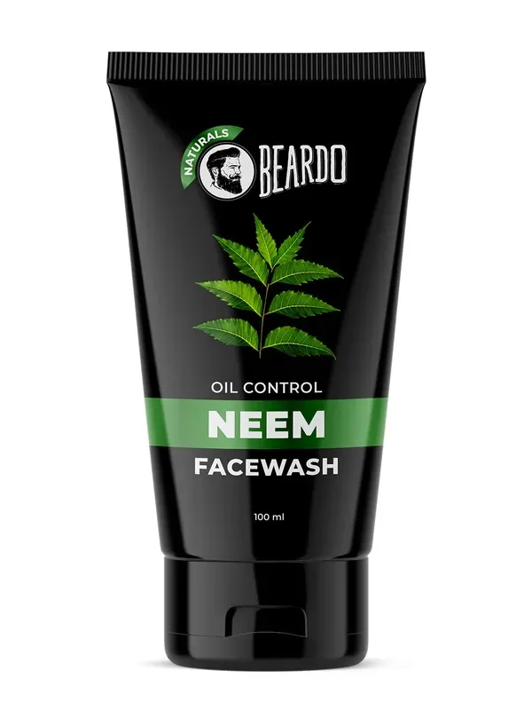 Beardo Purifying Neem Face Wash for Oil Control, 100ml Soothes & Heals Daily facewash for men Face Wash For Oily Skin Acne, Pimple And Oil Control With Glowing Skin