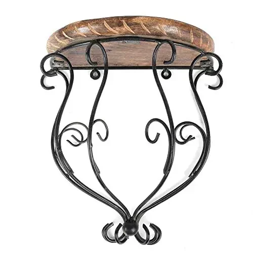 Beautiful Wood & Wrought Iron Fancy Wall Bracket