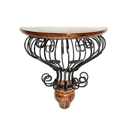 Beautiful Wood & Wrought Iron Fancy Wall Bracket