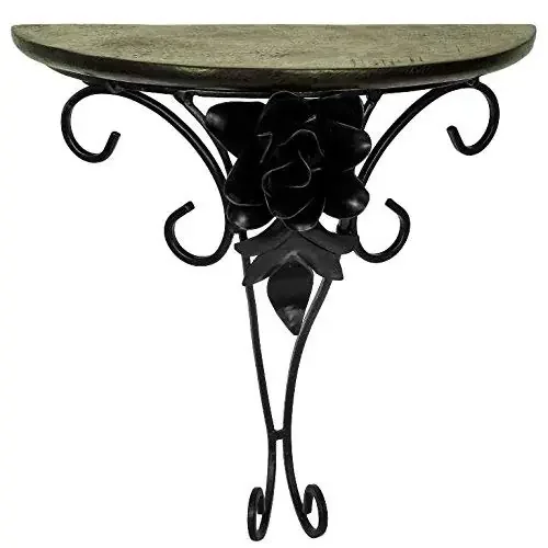 Beautiful Wood & Wrought Iron Fancy Wall Bracket
