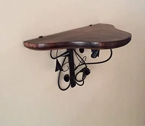 Beautiful Wood & Wrought Iron Fancy Wall Bracket