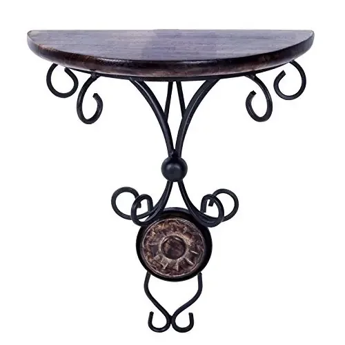 Beautiful Wood & Wrought Iron Fancy Wall Bracket
