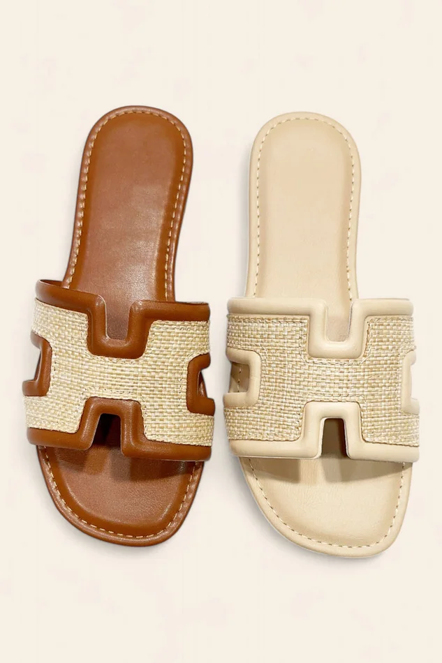 Beige Woven Sandal