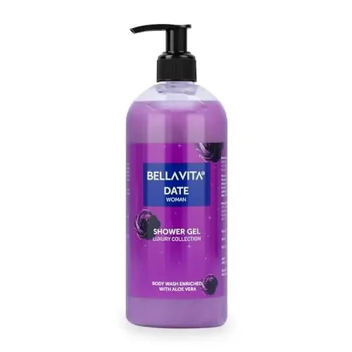 Bella Vita Luxury Date Woman Body Wash Refreshing Shower Gel for Deep Cleansing Hydrating Moisturising Softer & Smoother Skin with Aloe Vera 500 Ml