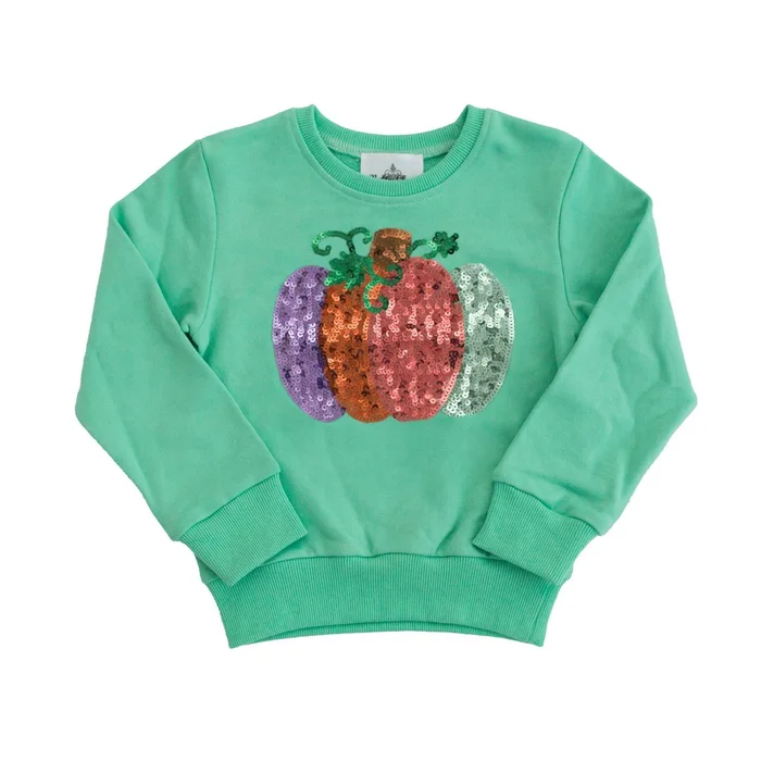 Belle Cher Sequin Pumpkin Sweatshirt