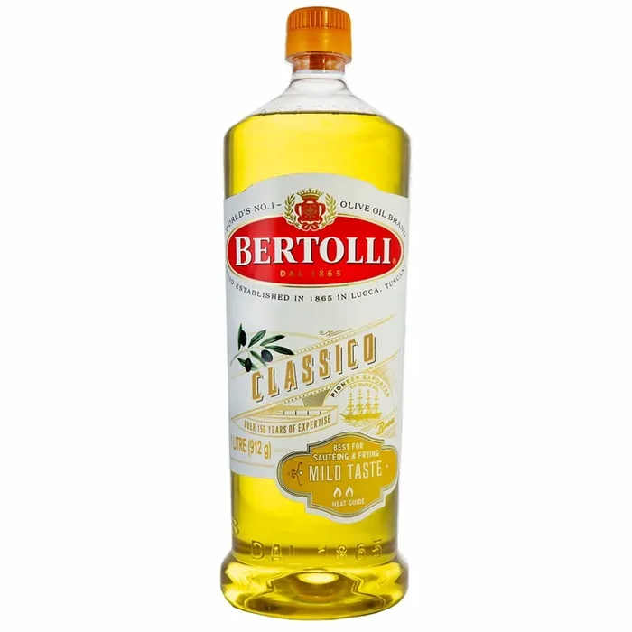 Bertolli Classico Olive Oil- Pure Olive Oil- All Purpose Cooking Oil- Mild Taste-Grilling, Roasting-Italian Brand World no 1- from The Makers of Figaro- 1L Bottle