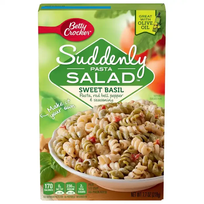 Betty Crocker Suddenly Salad Sweet Basil Pasta Salad Mix,box