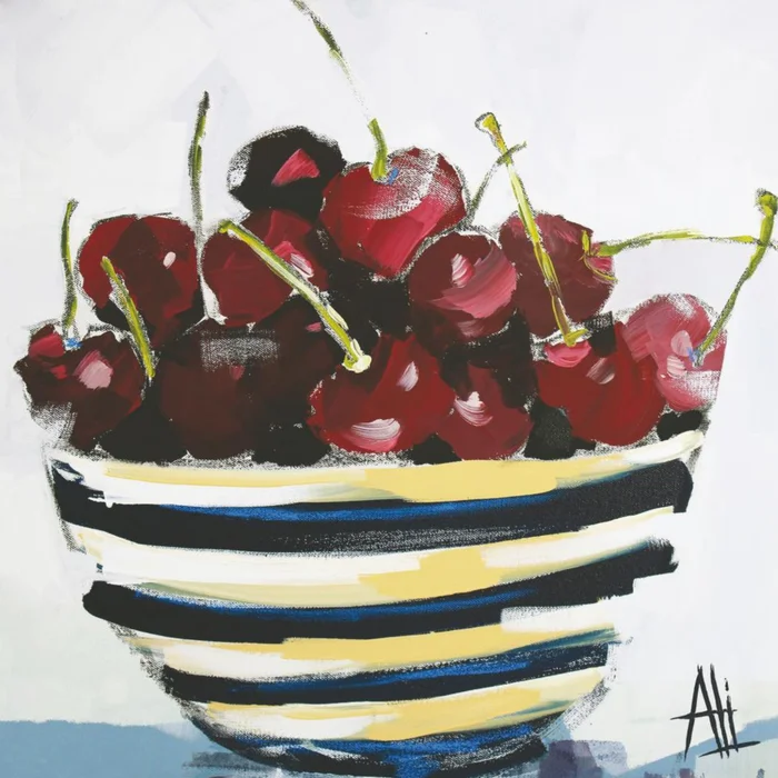 Beverage Napkin – Cherries