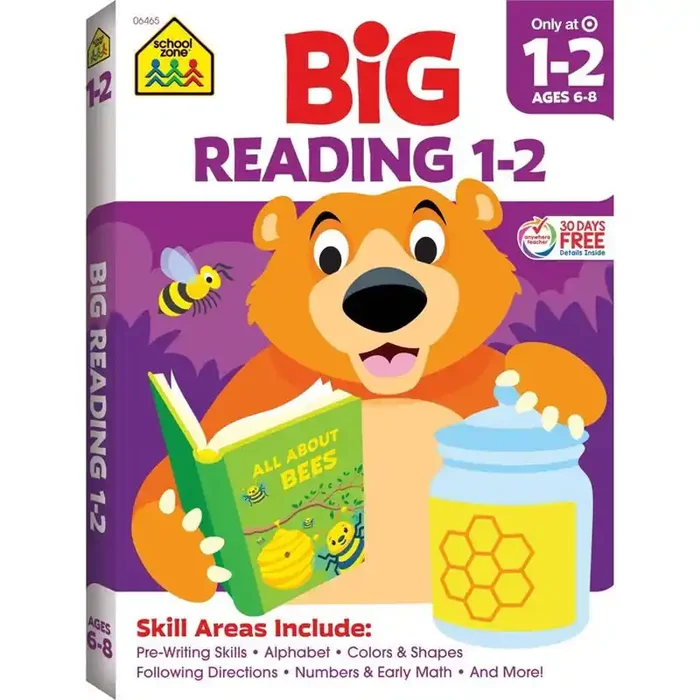 Big Reading 1-2 Workbook – Target Exclusive Edition – by School Zone (Paperback)