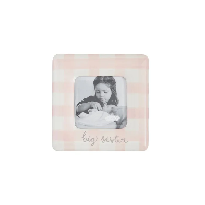 BIG SISTER PINK GINGHAM FRAME