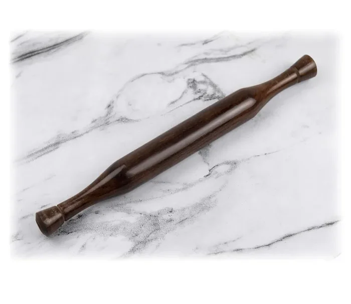 BIJNOR – METAL INLAY IN WOOD Wooden Pin for Baking Wooden Belan for Chapati/Roti/Paratha/Puri/Papad Wooden Rolling Pin Roller Chapati Roller Wooden chapathi Rolling pin Wooden Belan for Kitchen (Rosewood)