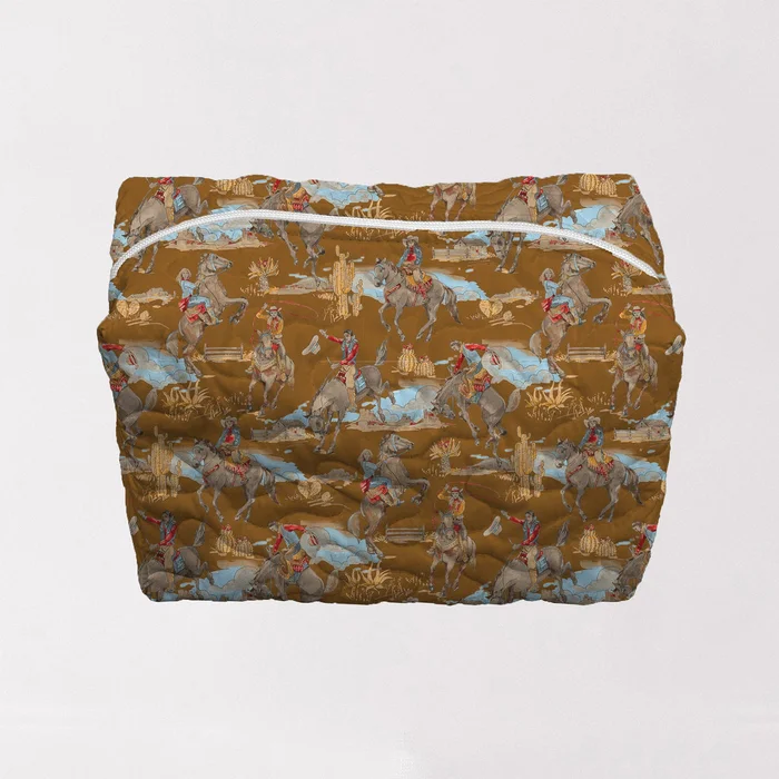 Birdie Cowgirl Quilted Makeup Bag